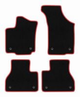 Dywaniki welurowe CARLUX-RED do VW Phaeton 2002-2016, czarne