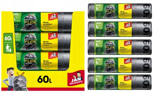 jan niezbędny worki ld magnum flex taśma 60l 10szt. - 5 op. na Arena.pl