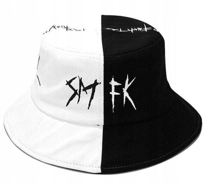 BUCKET Czapka Kapelusz HAT RYBACKI dwustronna Letni Lato Plażowy Czarny zdjęcie 2