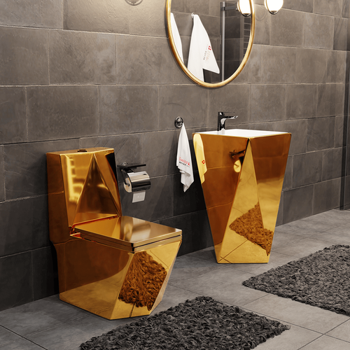 Umywalka wolnostojąca ceramiczna DIAMENT GOLD - SWISS MEYER na Arena.pl