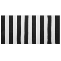 Dywan zewnętrzny 80 x 150 cm czarno-biały TAVAS