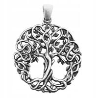 Męski medalion zawieszka na łańcuszek celtyckie drzewo życia dwustronny 925