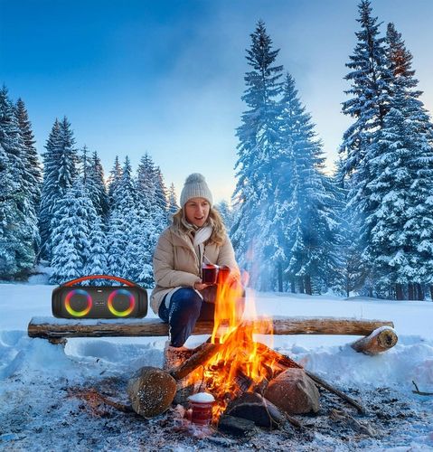 MOCNY GŁOŚNIK BLUETOOTH PRZENOŚNY BOOMBOX MIKROFON PILOT USB SD FM na Arena.pl