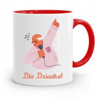 Kubek Czerwony Na Dzień Dziadka Dla Dziadka Z Nadrukiem Ze Zdjęciem