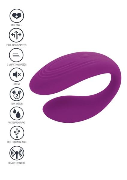 Bound Love Couples Vibrator Purple zdjęcie 7