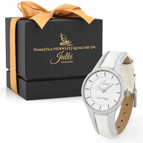 ZEGAREK DZIEWCZĘCY KOMUNIJNY G. ROSSI GRAWER zdjęcie 1