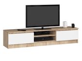 SZAFKA RTV 160 cm SONOMA / BIAŁA