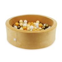 Suchy basen 90x30 Velvet Soft Carmel z piłeczkami 200 szt.(beżowe, stare złoto, złote, opalizujące)