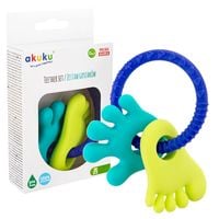 AKUKU Gryzak silikonowy dla niemowląt stópki