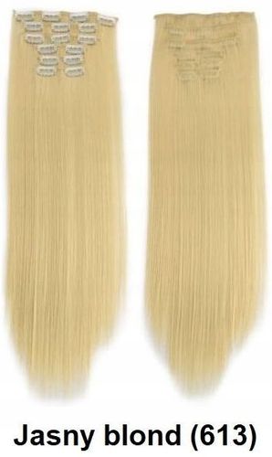 KOLORY różne CLIP IN 6 taśm doczepiane włosy pasemka 60cm jak NATURALNE na Arena.pl