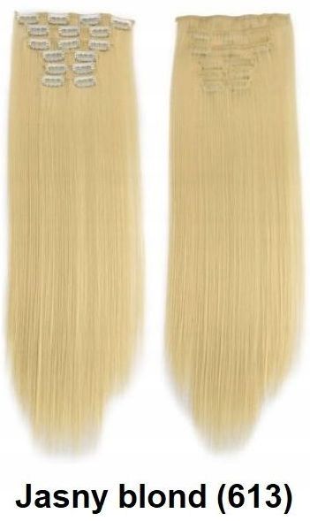 KOLORY różne CLIP IN 6 taśm doczepiane włosy pasemka 60cm jak NATURALNE zdjęcie 13