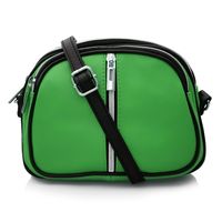 VERA PELLE torebka damska skórzana listonoszka 3 komorowa V463 zielona