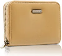 portfel damski z ziarnistej skóry eko zapinany suwakiem