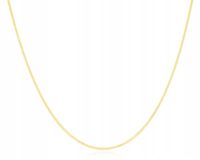 Złoty Łańcuszek Damski splot Lisi Ogon Pełny 55 cm srebro pr.925