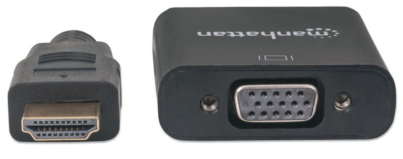 KONWERTER MANHATTAN  HDMI NA VGA 1080P M/F ZASILANIE MICRO USB 151467 zdjęcie 2