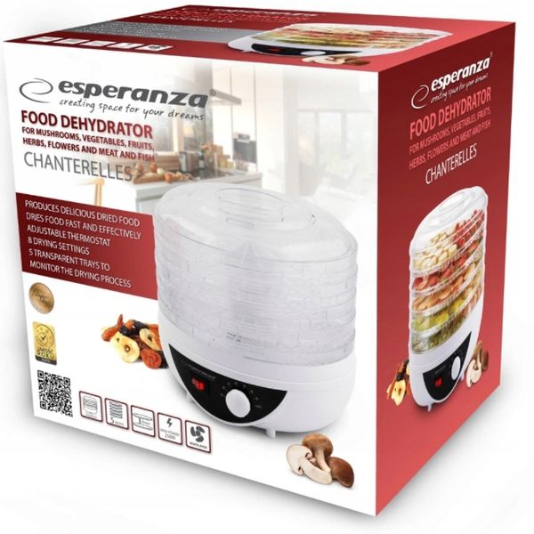 DUŻA MOCNA SUSZARKA DO GRZYBÓW OWOCÓW WARZYW ZIÓŁ 250W 5-SIT 8-PROGRAMÓW zdjęcie 4