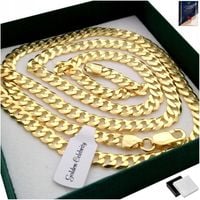ZŁOTY ŁAŃCUSZEK MĘSKI PANCERKA PEŁNY PR. 925 585 SOLIDNY + GRAWER GRATIS