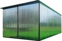 BLASZAK GARAŻ BLASZANY 3X5 BRAMA DWUSKRZYDŁOWA - OCYNK SPAD W TYŁ BL98