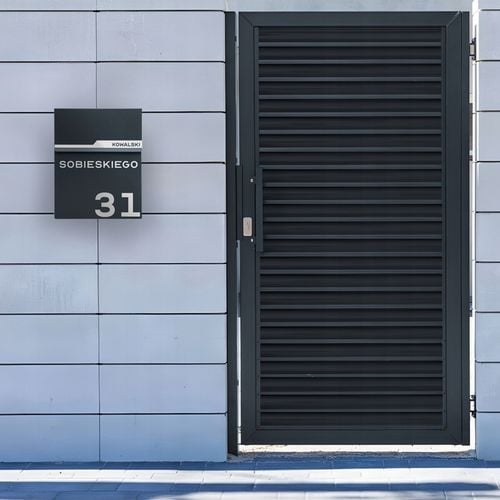 SKRZYNKA POCZTOWA NA LISTY POCZTĘ ANTRACYT + NAPIS ADRES ULICA NUMER na Arena.pl