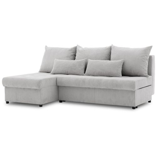 Narożnik uniwersalny, sztruksowy, LUMARO, 203x142x75 cm, szary | TYLETEGOTU na Arena.pl