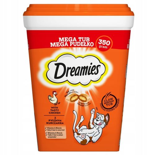 DREAMIES Mega Pudełko 350 g-karma dla dorosłych kotów, z kurczakiem na Arena.pl