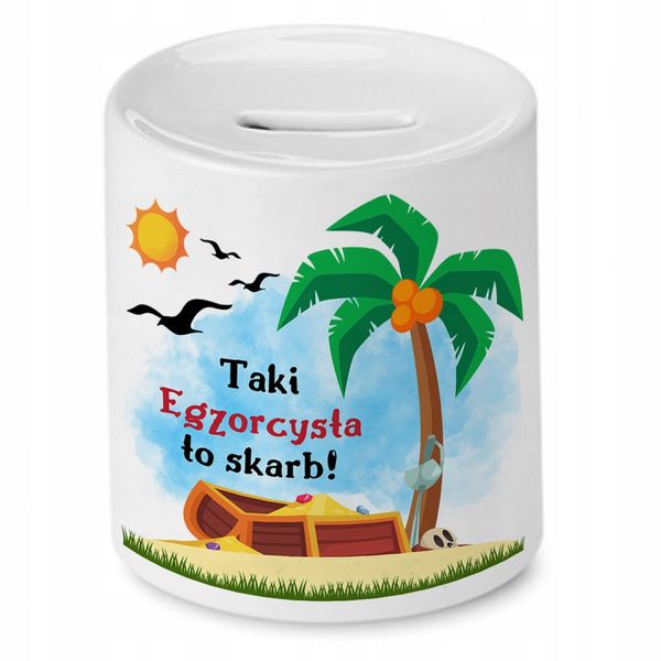 Dla Egzorcysty Skarbonka Na Urodziny Na Prezent Z Nadrukiem Ze Zdjęciem Z N zdjęcie 1