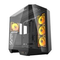 obudowa komputerowa darkflash dy470 (czarna) + 4 wentylatory