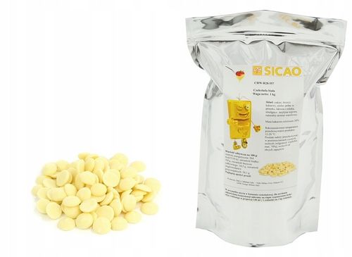 NAJLEPSZA Czekolada BIAŁA 1 KG do fontann fondue na Arena.pl
