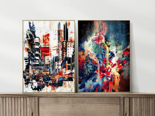 Zestaw dwóch plakatów abstrakcja 21x29,7 cm A4 na Arena.pl