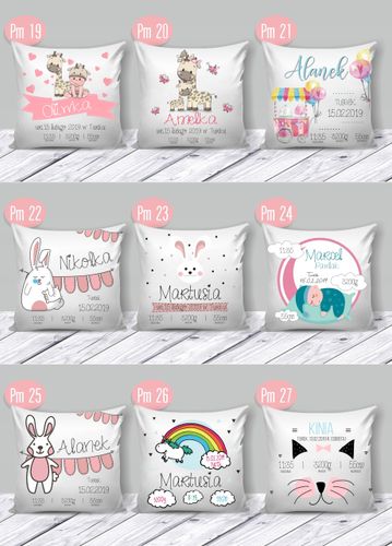 PODUSZKA METRYCZKA prezent CHRZEST roczek urodziny na Arena.pl