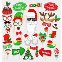 Zestaw rekwizytów do budki fotograficznej Mikołaj Bałwanek