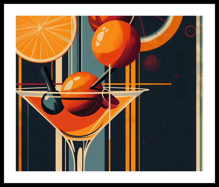 Plakat 60x50cm Koktajl w Stylu zdjęcie 3