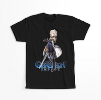 Koszulka Czarna Genshin Impact - Albedo - WYBIERZ KOLOR KOSZULKI I FASON Damska M