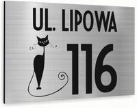 Tabliczka Tablica ADRESOWA srebrna DIBOND 30x20 numer domu ul. dużo wzorów