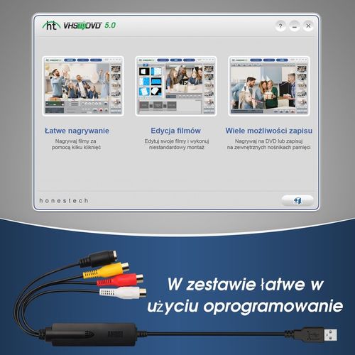 August VGB350 Video Grabber USB zgrywaj VHS na PC na Arena.pl