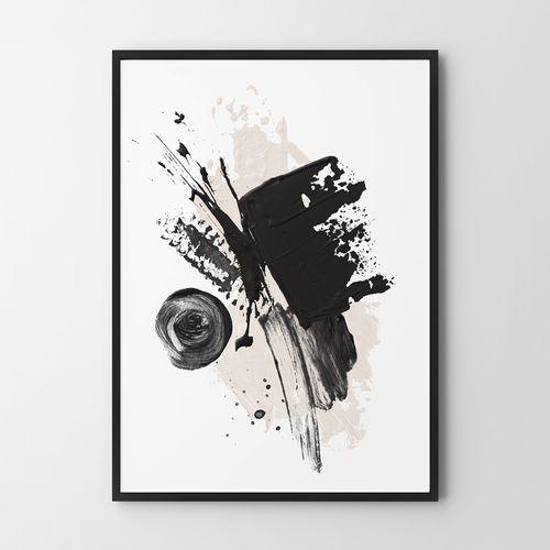 Plakat abstrakcja czarny róż 30x40 cm na Arena.pl
