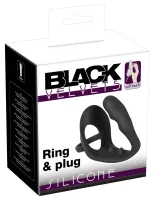 black velvets pierścień z korkiem do punktu p, silikonowy, czarny