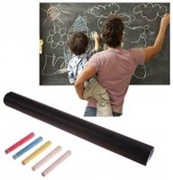 Naklejana TABLICA + 5 Kolorowych Kredek