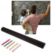 Naklejana TABLICA + 5 Kolorowych Kredek