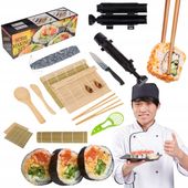 ZESTAW DO ROBIENIA SUSHI Z PAŁECZKAMI BAMBUSOWA MATA KOMPLET BAZOOKA
