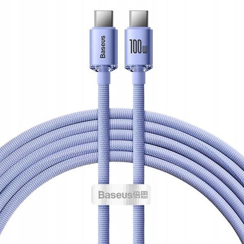 Kabel USB-C / USB-C, Crystal Baseus, 5A 100W, 2m na Arena.pl