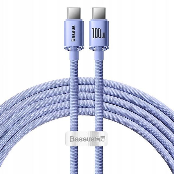 Kabel USB-C / USB-C, Crystal Baseus, 5A 100W, 2m zdjęcie 2