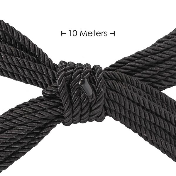 Polyester Bondage Rope - 10 M - Black zdjęcie 2