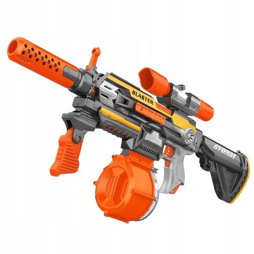 BLASTER SQUAD PISTOLET AUTOMAT MODUŁOWY MAGAZYNEK NA 25 STRZAŁEK +DODATKI na Arena.pl