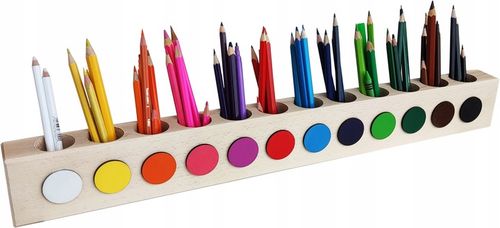POJEMNIK ORGANIZER SORTER NA KREDKI 12 KOLORÓW na Arena.pl