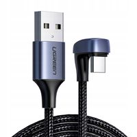 Ugreen nylonowy kątowy kabel przewód USB - USB Typ C 2 m 3 A 18 W Quick Cha