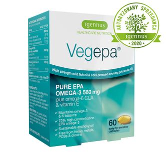 Igennus Vegepa 560 mg 70% E-EPA Omega-3- 60 kapsułek
