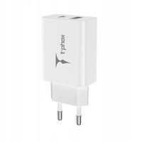 ŁADOWARKA SIECIOWA T-PHOX SPEEDY USB-C 20W + USB 18W QC 3.0
