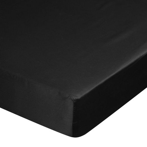 Prześcieradło satynowe 100% bawełna z gumką Eurofirany NOVA3 100X200 czarny na Arena.pl