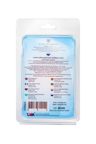 a toys, cockrings set, 3 pcs.tpe,transparent, o 3,5 / 3/2 cm na Arena.pl